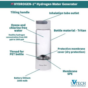 Hydrogen-1 Wasserstoffwassergenerator 400 ml Weiß