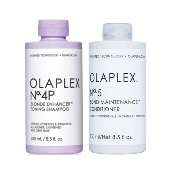 Olaplex Set  No 4P Blonde Enhancer Toning Shampoo & No 5 Conditioner