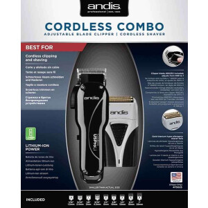 Andis Cordless Combo Adjustable Blade Clipper &...