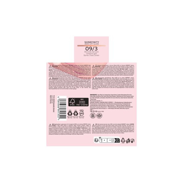 Wella Shinefinity Glaze Golden Honey 09/3 Haarfarbe 60 ml